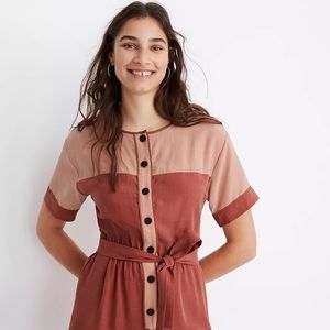 Madewell Pink Colorblock Jumpsuit